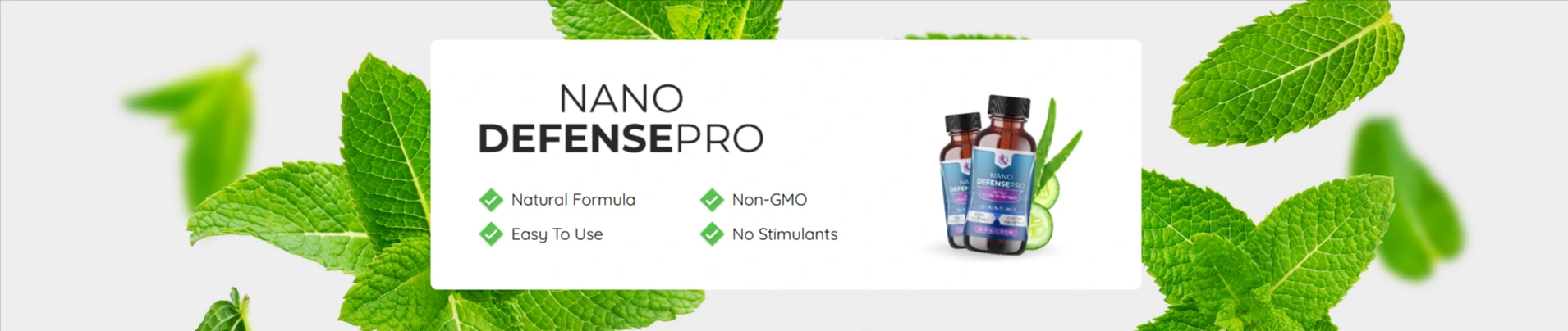 NanoDefense Pro natural formula, non-GMO, easy to use and no stimulants